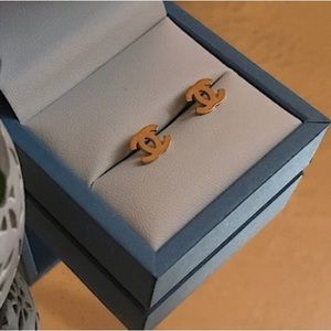 14K GOLD FILLED CHANEL DOUBLE C’S EARRINGS